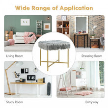 Load image into Gallery viewer, Modern Minimalist Faux Fur Footstool Suitable for Any Room