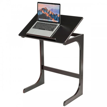 Modern Minimalist Brown Tiltable Sofa Side Table