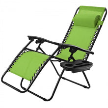 Load image into Gallery viewer, Outdoor Pool Patio Folding Chaise Lounge with Tray