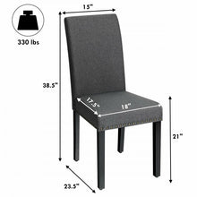 Load image into Gallery viewer, Modern Minimalist Fabric Dining Chairs Set - 2-Piece Set with Studded Design - Suitable for Restaurant and Cafe