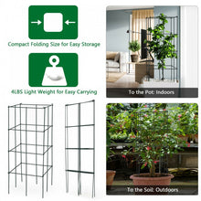 Charger l'image dans la galerie, 4-Pack Outdoor Garden Trellis for Climbing Plants and Vegetables
