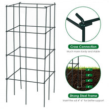 Charger l'image dans la galerie, 4-Pack Outdoor Garden Trellis for Climbing Plants and Vegetables