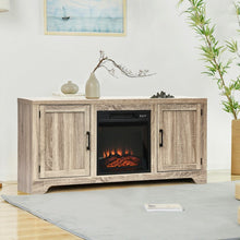 Load image into Gallery viewer, 65-inch Wooden TV Stand with 2 Cabinet Doors