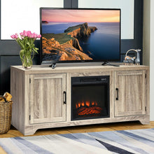 Load image into Gallery viewer, 65-inch Wooden TV Stand with 2 Cabinet Doors