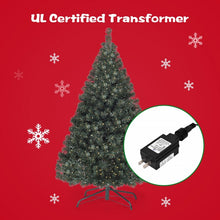 Charger l'image dans la galerie, PVC Artificial Christmas Tree with 200 Pre-Installed LED Lights and Metal Stand - Suitable for Indoor and Outdoor Christmas Party Decorations