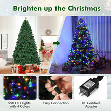 Load image into Gallery viewer, 2024 Christmas Decoration Artificial Christmas Tree with 550 LED Lights - Suitable for Apartment and Office