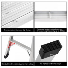 Charger l'image dans la galerie, Portable Heavy-Duty Aluminum Folding Ladder for Indoor and Outdoor Home Use