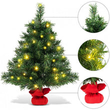 Load image into Gallery viewer, Tabletop Artificial Christmas Tree with LED Lights - Suitable for Apartment and Office