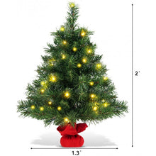 Load image into Gallery viewer, Tabletop Artificial Christmas Tree with LED Lights - Suitable for Apartment and Office