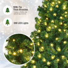 Load image into Gallery viewer, 2024 Artificial Christmas Tree with Built-in LED Lights and Metal Stand - Perfect for Christmas Party Decorations