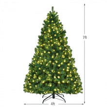 Load image into Gallery viewer, 2024 Artificial Christmas Tree with Built-in LED Lights and Metal Stand - Perfect for Christmas Party Decorations