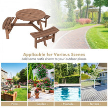 Load image into Gallery viewer, Outdoor Dining Table and Bench Set with Umbrella Stand - Ideal for Backyard, Garden, and Picnic Gatherings