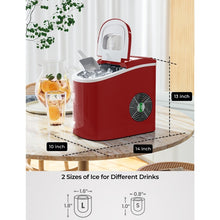 Load image into Gallery viewer, Mini Portable Ice Maker with 2.2L Water Tank and Included Scoop