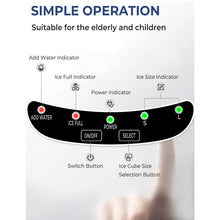 Load image into Gallery viewer, Mini Portable Ice Maker with 2.2L Water Tank and Included Scoop