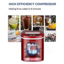 Load image into Gallery viewer, Mini Portable Ice Maker with 2.2L Water Tank and Included Scoop