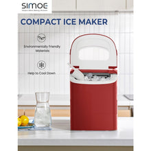 Load image into Gallery viewer, Mini Portable Ice Maker with 2.2L Water Tank and Included Scoop