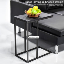 Load image into Gallery viewer, Affordable Black Coffee Steel Frame Side Table for Living Room Sofa
