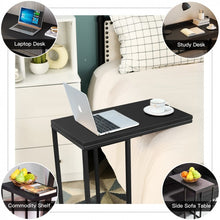 Load image into Gallery viewer, Affordable Black Coffee Steel Frame Side Table for Living Room Sofa