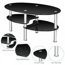 Charger l'image dans la galerie, Modern Oval Coffee Table - Side Table Suitable for Living Room and Conference Room