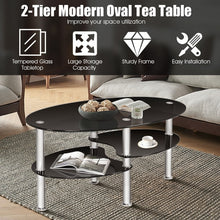 Charger l'image dans la galerie, Modern Oval Coffee Table - Side Table Suitable for Living Room and Conference Room