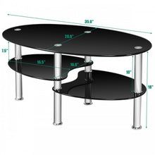Charger l'image dans la galerie, Modern Oval Coffee Table - Side Table Suitable for Living Room and Conference Room