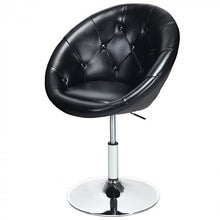 Load image into Gallery viewer, Costway Black Leather Swivel Chair - Adjustable Height, Suitable for Restaurant, Bar, and Cafe