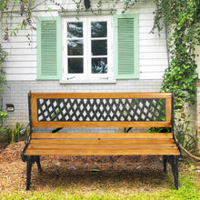 Load image into Gallery viewer, Outdoor Patio Garden Vintage Cast Iron Three-Person Bench for Courtyard - Leisure Bench