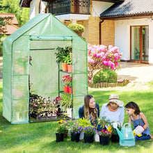 Charger l'image dans la galerie, Collapsible Portable 4-Tier 8-Shelf Walk-In Plant Greenhouse