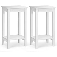 Charger l'image dans la galerie, Costway Modern Side Table Night Stand with Storage Shelf - Suitable for Bedroom