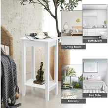 Charger l'image dans la galerie, Costway Modern Side Table Night Stand with Storage Shelf - Suitable for Bedroom