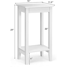 Charger l'image dans la galerie, Costway Modern Side Table Night Stand with Storage Shelf - Suitable for Bedroom