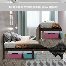 Load image into Gallery viewer, Rustic Minimalist Solid Wood Bed Frame with Storage Underneath