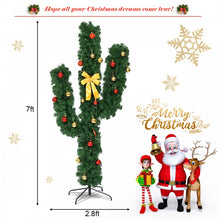 Load image into Gallery viewer, 2024 Christmas Cactus Tree with Ball-Shaped Ornaments and LED Lights - Suitable for Holiday Party Decorations
