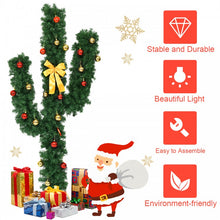 Load image into Gallery viewer, 2024 Christmas Cactus Tree with Ball-Shaped Ornaments and LED Lights - Suitable for Holiday Party Decorations