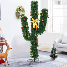 Load image into Gallery viewer, 2024 Christmas Cactus Tree with Ball-Shaped Ornaments and LED Lights - Suitable for Holiday Party Decorations