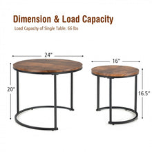 Load image into Gallery viewer, Affordable 2-Piece Round Coffee Table Set for Living Room
