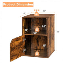 Load image into Gallery viewer, 3-Tier Storage Bedside Cabinet with Doors for Bedroom