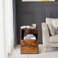 Load image into Gallery viewer, 3-Tier Storage Bedside Cabinet with Doors for Bedroom
