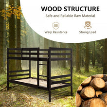 Load image into Gallery viewer, Modern Stylish Wood Double Children's Bed with Guard Rails and Ladder