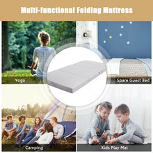 Load image into Gallery viewer, Grey Folding Foam Mattress Sofa Bed