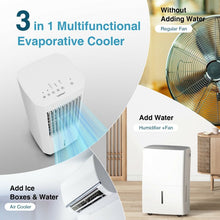 Load image into Gallery viewer, 3-in-1 5L Water Tank Air Cooler with Control Panel and Remote Control