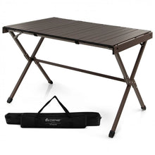 Load image into Gallery viewer, Costway Outdoor Camping Folding Table with Carry Bag - Seats 4-6 People, Suitable for Camping and Hiking