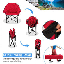 Load image into Gallery viewer, Outdoor Folding Camping Chair with Cushion and Cup Holder - Portable Carrying Bag Suitable for Picnics and Fishing