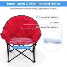 Load image into Gallery viewer, Outdoor Folding Camping Chair with Cushion and Cup Holder - Portable Carrying Bag Suitable for Picnics and Fishing
