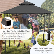 Load image into Gallery viewer, 8x5 Outdoor Gazebo Barbecue Shelter Dual-Tier Canopy Tent