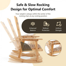 Load image into Gallery viewer, Outdoor Patio Wooden Rocking Chair Set with Folding Table