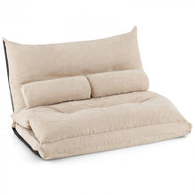 Load image into Gallery viewer, Modern Minimalist Coucah Foldable Sofa Bed with 2 Lumbar Pillows