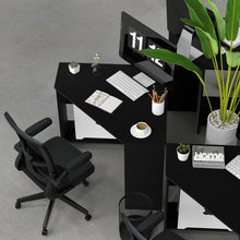 Load image into Gallery viewer, Black Mesh Minimalist Modern Office Computer Chair with Lumbar Pillow