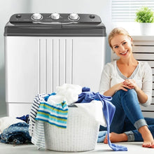 Load image into Gallery viewer, White Semi-Automatic Portable Washing Machine and Spin Dryer