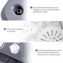 Load image into Gallery viewer, White Semi-Automatic Portable Washing Machine and Spin Dryer